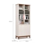 Estante Livreiro EJ Flow 2 Portas Off White/Freijó – EJ Móveis