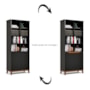 Estante Livreiro EJ Flow 2 Portas Preto – EJ Móveis