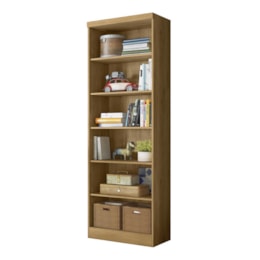 Estante Livreiro Multiuso 1404 Freijó - Qmovi Estante Livreiro Multiuso 1404 Freijó - Qmovi