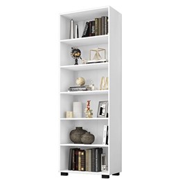Estante Livreiro Office 6 Prateleiras Branco Tx - PR Móveis Estante Livreiro Office 6 Prateleiras Branco Tx - PR Móveis