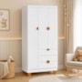 Guarda Roupa Apolo 3 Portas e 3 Gavetas Branco Fosco - Reller Móveis