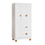 Guarda Roupa Apolo 3 Portas e 3 Gavetas Branco Fosco - Reller Móveis