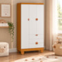 Guarda Roupa Apolo 3 Portas e 3 Gavetas Branco Fosco/Savana - Reller Móveis