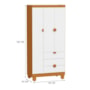 Guarda Roupa Apolo 3 Portas e 3 Gavetas Branco Fosco/Savana - Reller Móveis