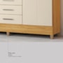 Guarda Roupa Capelinha Pérsia 4 Portas Cinamon Touch/Off White com Espelho - Demóbile