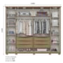 Guarda Roupa Casal 6 Portas Dubai Nature/Off White- Móveis Henn