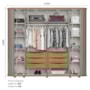Guarda Roupa Casal 6 Portas Premium Avelã/Nature - Móveis Henn