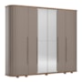 Guarda Roupa Casal 6 Portas Premium Avelã/Nature - Móveis Henn