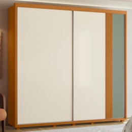 Guarda Roupa Casal Acácia 2 Portas Deslizantes Flex Cinamomo/Off White/Sálvia - Móveis Albatroz Guarda Roupa Casal Acácia 2 Portas Deslizantes Flex Cinamomo/Off White/Sálvia - Móveis Albatroz