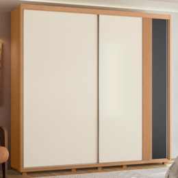 Guarda Roupa Casal Acácia 2 Portas Deslizantes Flex Freijó/Off White/Titanium - Móveis Albatroz Guarda Roupa Casal Acácia 2 Portas Deslizantes Flex Freijó/Off White/Titanium - Móveis Albatroz
