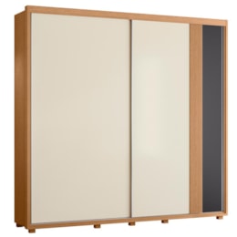 Guarda Roupa Casal Acácia 2 Portas Deslizantes Flex Freijó/Off White/Titanium - Móveis Albatroz Guarda Roupa Casal Acácia 2 Portas Deslizantes Flex Freijó/Off White/Titanium - Móveis Albatroz