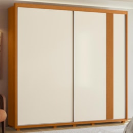 Guarda Roupa Casal Acácia 2 Portas Deslizantes Flex Off White/Cinamomo - Móveis Albatroz Guarda Roupa Casal Acácia 2 Portas Deslizantes Flex Off White/Cinamomo - Móveis Albatroz