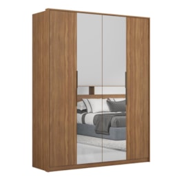 Guarda Roupa Casal Attore 4 Portas Amêndola com 2 Espelhos - Demartêz Guarda Roupa Casal Attore 4 Portas Amêndola com 2 Espelhos - Demartêz