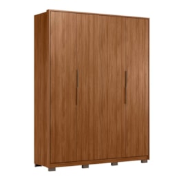 Guarda Roupa Casal Attore 4 Portas Nogueira com Pés - Demartêz Guarda Roupa Casal Attore 4 Portas Nogueira com Pés - Demartêz