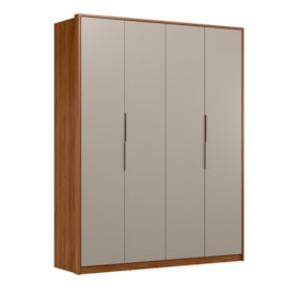 Guarda Roupa Casal Attore 4 Portas Nogueira/Nude Prime TX - Demartêz Guarda Roupa Casal Attore 4 Portas Nogueira/Nude Prime TX - Demartêz