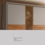 Guarda Roupa Casal Authentic 2 Portas Deslizantes Nogueira/Nude Prime TX com Vidro Reflecta - Demartêz