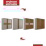 Guarda Roupa Casal Authentic 2 Portas Deslizantes Nogueira/Nude Prime TX com Vidro Reflecta - Demartêz