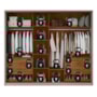 Guarda Roupa Casal Authentic 2 Portas Deslizantes Nogueira/Nude Prime TX com Vidro Reflecta - Demartêz