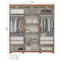 Guarda Roupa Casal Ávila 6 Portas 4 Gavetas Nature/Off White - Móveis Henn