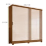Guarda Roupa Casal B352 Ripado 2 Portas Deslizantes Nature/Off White - Móveis Briz 