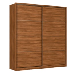 Guarda Roupa Casal Belga 2 Portas Deslizantes Flex Nogueira - Demartêz Guarda Roupa Casal Belga 2 Portas Deslizantes Flex Nogueira - Demartêz