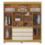 Guarda Roupa Casal Cádis 4 Portas Cinamon Touch/Off White com Espelho - Demóbile