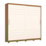 Guarda Roupa Casal Cayman 2 Portas Deslizantes Cinamomo/Off White - Móveis Henn