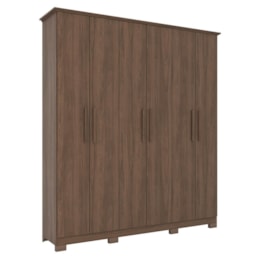 Guarda Roupa Casal Cover 6 Portas Castanho - Móveis Henn Guarda Roupa Casal Cover 6 Portas Castanho - Móveis Henn