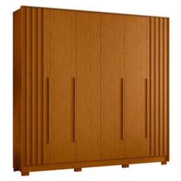 Guarda Roupa Casal Deville Ripado 6 Portas Cinamomo - Móveis Albatroz Guarda Roupa Casal Deville Ripado 6 Portas Cinamomo - Móveis Albatroz