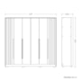 Guarda Roupa Casal Deville Ripado 6 Portas com Espelho - Móveis Albatroz Cinamomo/Off White