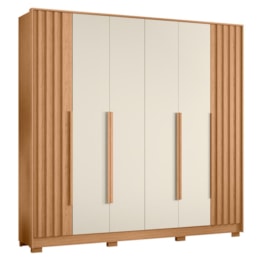 Guarda Roupa Casal Deville Ripado 6 Portas Freijó/Off White - Móveis Albatroz Guarda Roupa Casal Deville Ripado 6 Portas Freijó/Off White - Móveis Albatroz