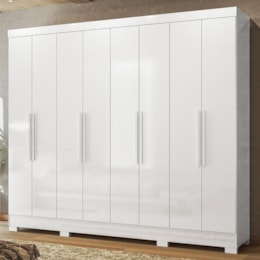 Guarda Roupa Casal Diplomata 8 Portas Branco - Moval Guarda Roupa Casal Diplomata 8 Portas Branco - Moval