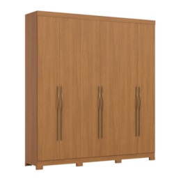 Guarda Roupa Casal Dominic 6 Portas 2 Gavetas Cinamomo - Móveis Henn