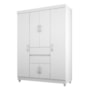 Guarda Roupa Casal Ecom II  6 Portas e 2 Gavetas Branco - Demóbile