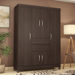 Guarda Roupa Casal Ecom II  6 Portas e 2 Gavetas Café Touch - Demóbile Guarda Roupa Casal Ecom II  6 Portas e 2 Gavetas Café Touch - Demóbile