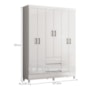 Guarda Roupa Casal Fit 6 Portas e 2 Gavetas Branco - Santos Andirá 