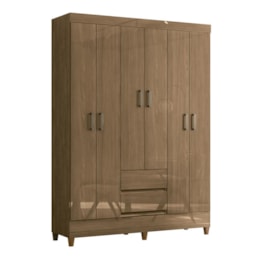 Guarda Roupa Casal Fit 6 Portas e 2 Gavetas Jequitibá - Santos Andirá 