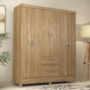 Guarda Roupa Casal Flash II 6 Portas e 2 Gavetas Amêndola - Demóbile