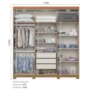 Guarda Roupa Casal Flora 6 Portas Cinamomo/Avelã com Espelho - Móveis Henn