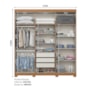 Guarda Roupa Casal Flora 6 Portas Cinamomo/Avelã com Espelho - Móveis Henn