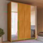 Guarda Roupa Casal Greco 4 Portas Cinamomo com Espelho - Madetec
