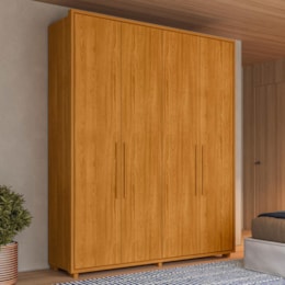 Guarda Roupa Casal Greco 4 Portas Cinamomo - Madetec