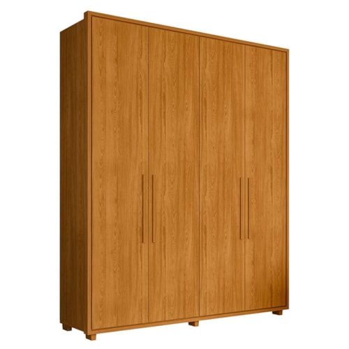 Guarda Roupa Casal Greco 4 Portas Cinamomo - Madetec