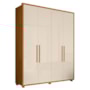 Guarda Roupa Casal Greco 4 Portas Cinamomo/Off White - Madetec