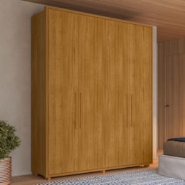 Guarda Roupa Casal Greco 4 Portas Cumaru - Madetec