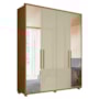 Guarda Roupa Casal Greco 4 Portas Cumaru/Opala com Espelho - Madetec