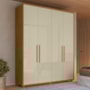 Guarda Roupa Casal Greco 4 Portas Cumaru/Opala - Madetec 