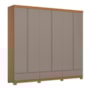 Guarda Roupa Casal Imperial 6 Portas 9 Gavetas Cinamomo/Avelã - Móveis Henn