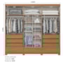 Guarda Roupa Casal Imperial 6 Portas 9 Gavetas Cinamomo - Henn