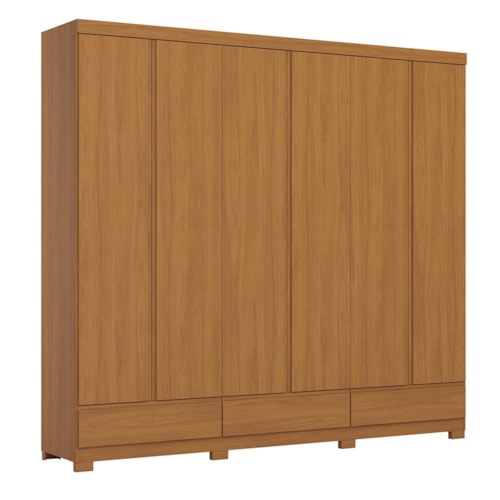 Guarda Roupa Casal Imperial 6 Portas 9 Gavetas Cinamomo - Móveis Henn